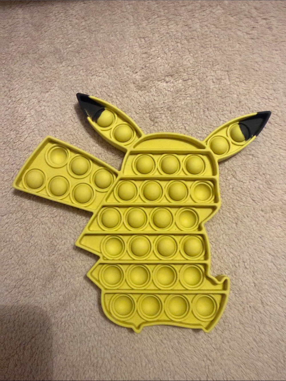 Yellow Pikachu Pop It Fidget Toy